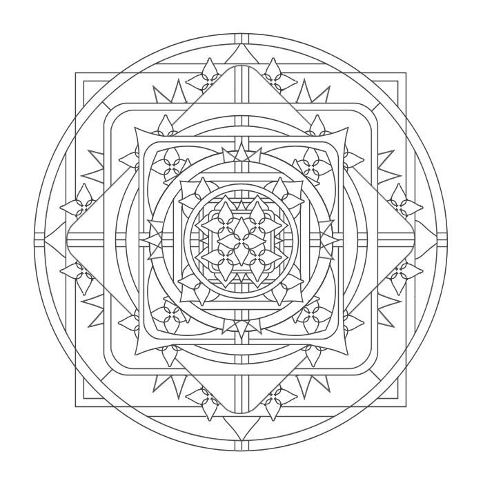 Coloring mandalas seal of insight geometric coloring pages mandala coloring pages pattern coloring pages