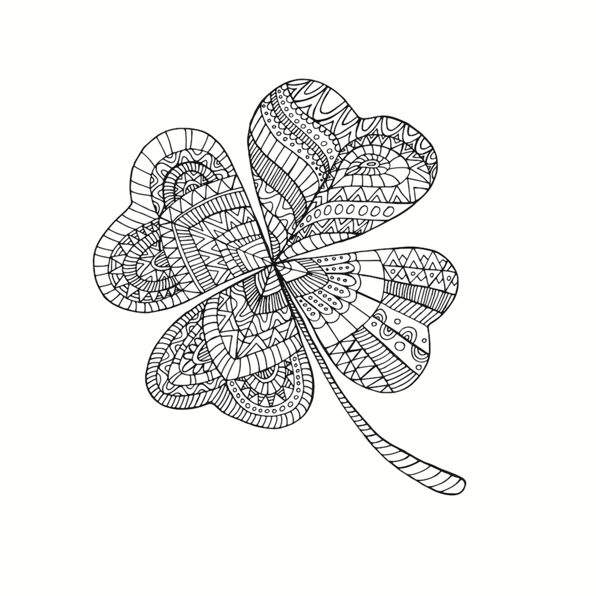 Free st patricks day printable shamrock coloring pages