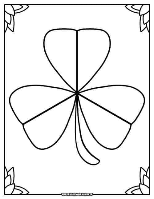 Shamrock coloring pages
