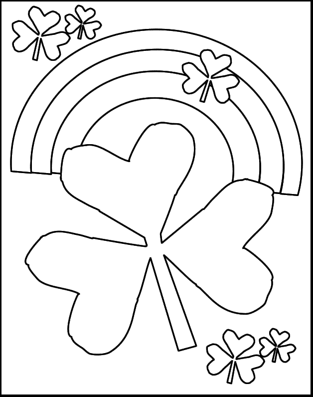 Free printable shamrock coloring pages for kids