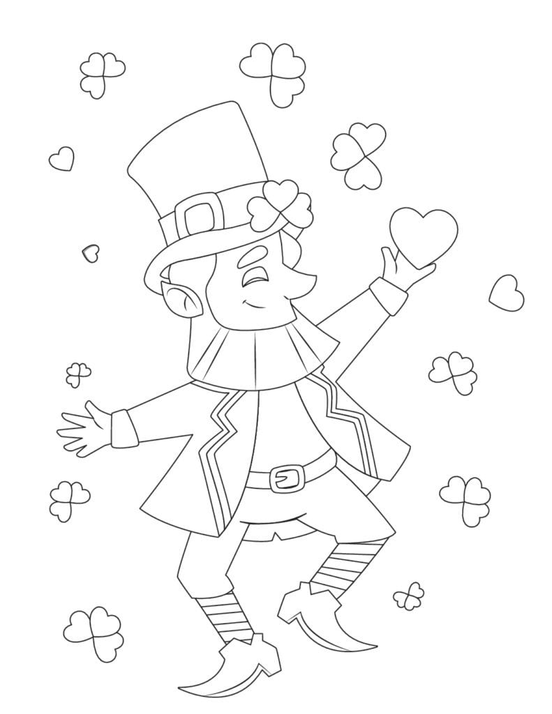 Free printable shamrock coloring pages