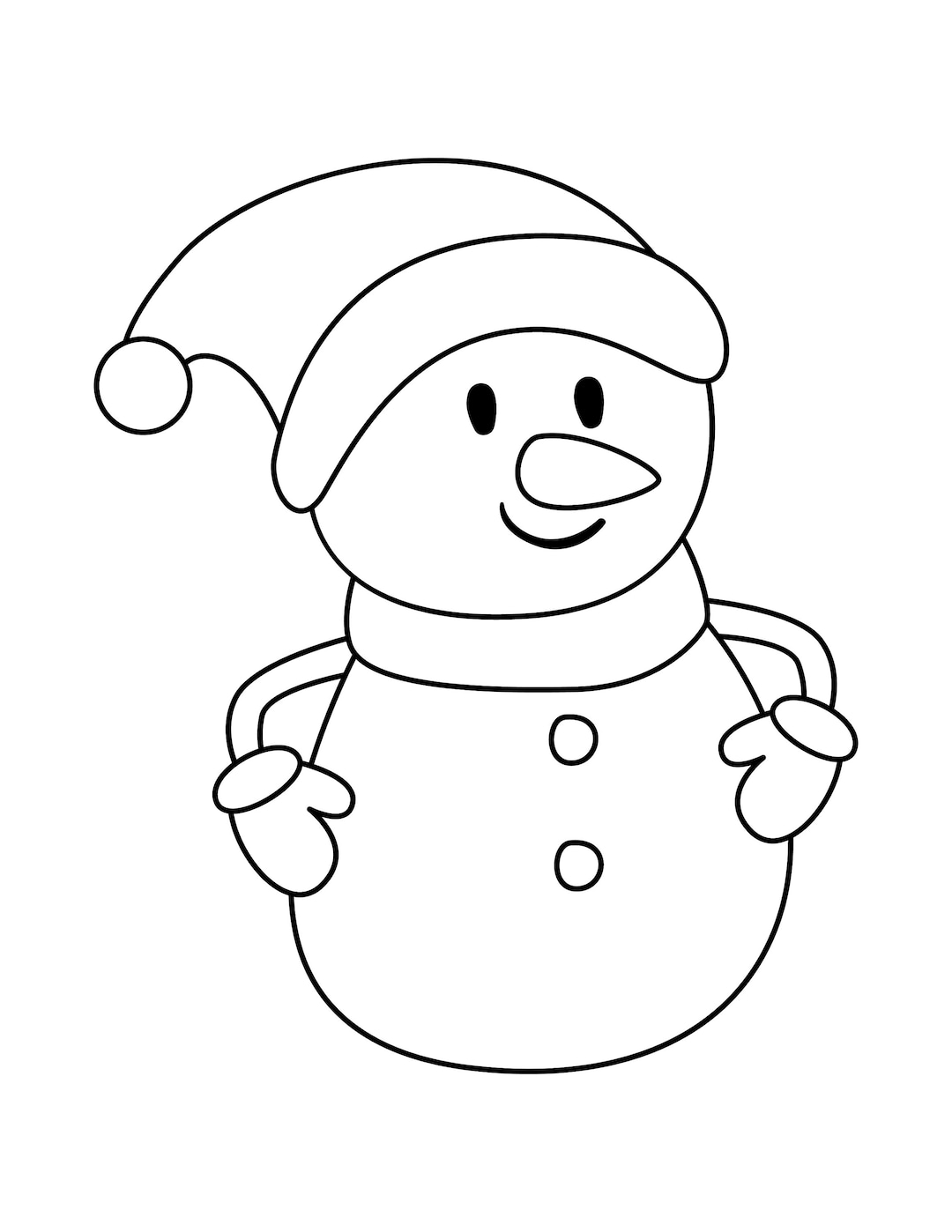 Kids christmas coloring pages santa snowman reindeer elves and gingerbread man