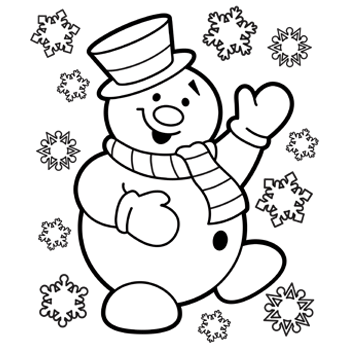 Coloring pages christmas snowman coloring page