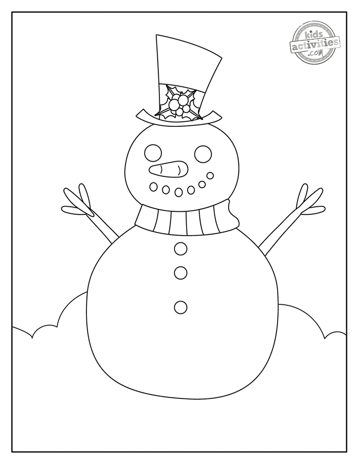 Free printable snowman coloring pages kids activities blog