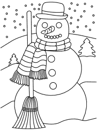 Snowman coloring pages and printable activities