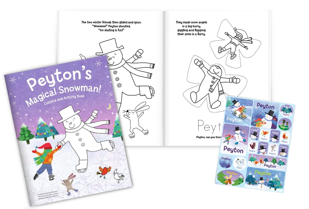 My magical snowman coloring book and sticker gift set