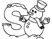 Snowman coloring pages and printable activities