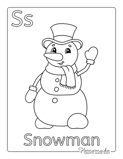 Best snowman coloring pages for kids adults