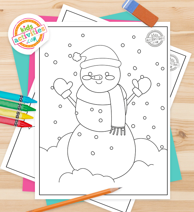 Free printable snowman coloring pages kids activities blog
