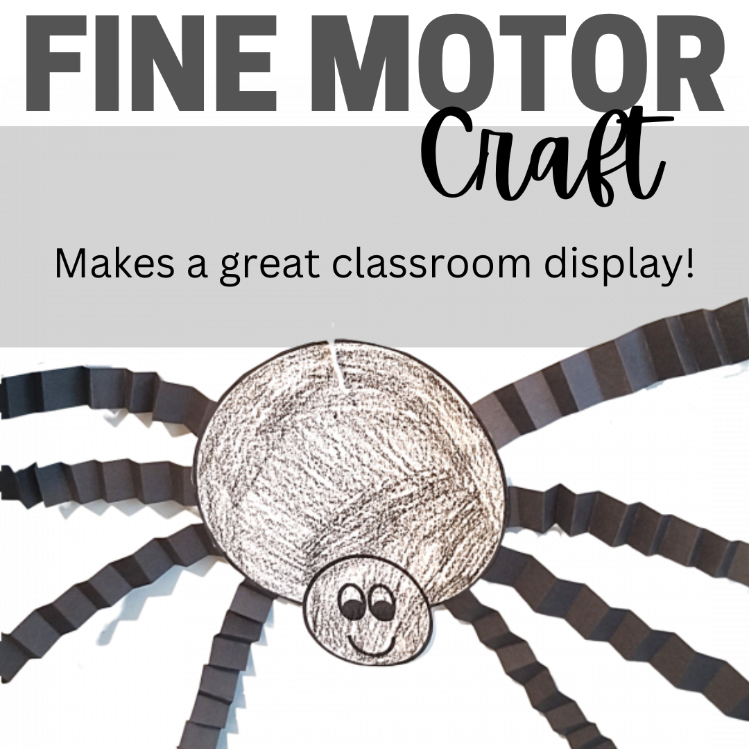 Spider craft template and directions made by teachers