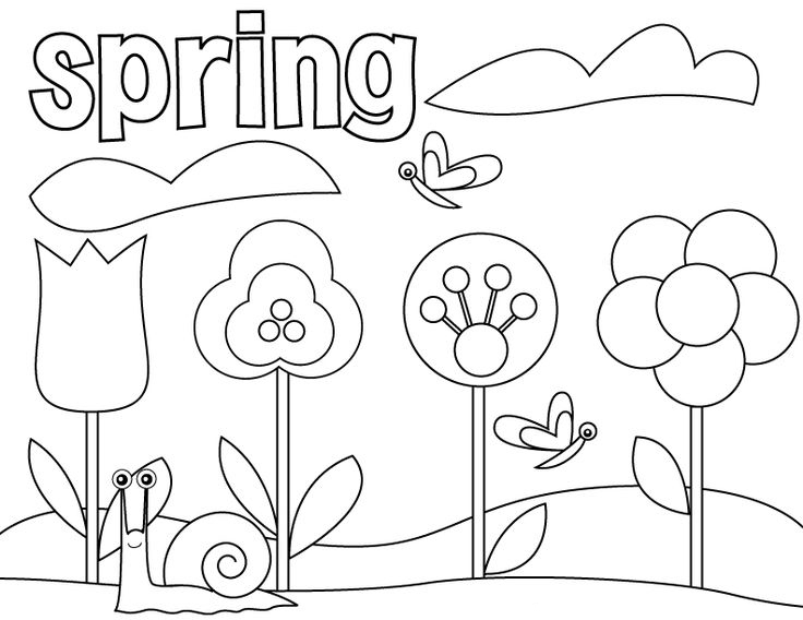 Spring coloring pages