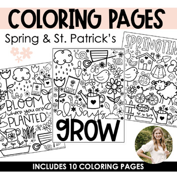 Spring coloring pages st patricks day by letters from mikelle