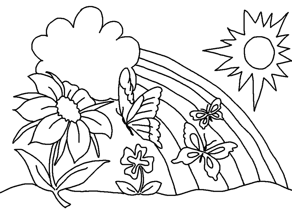 Spring coloring pages