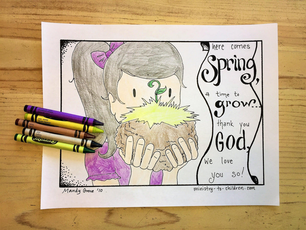 Spring coloring pages