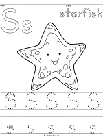 Star starfish or sea star coloring pages and printable activities