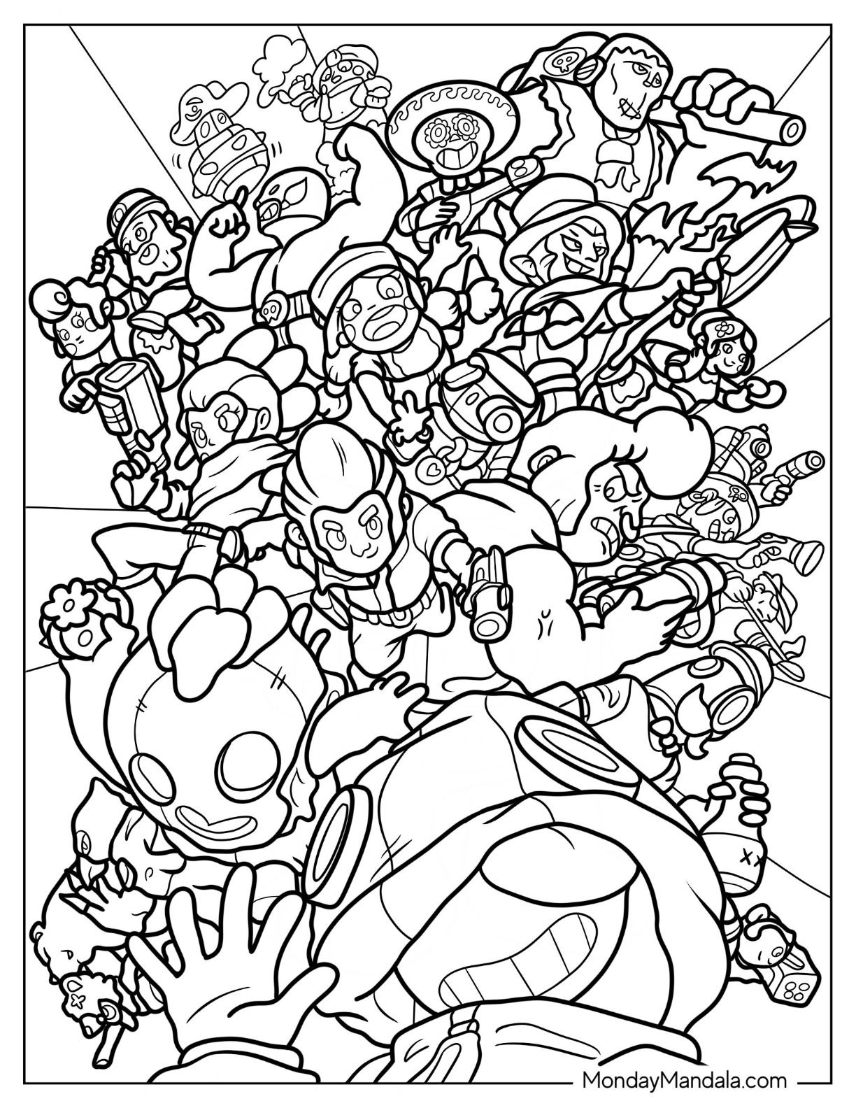 Brawl stars coloring pages free pdf printables