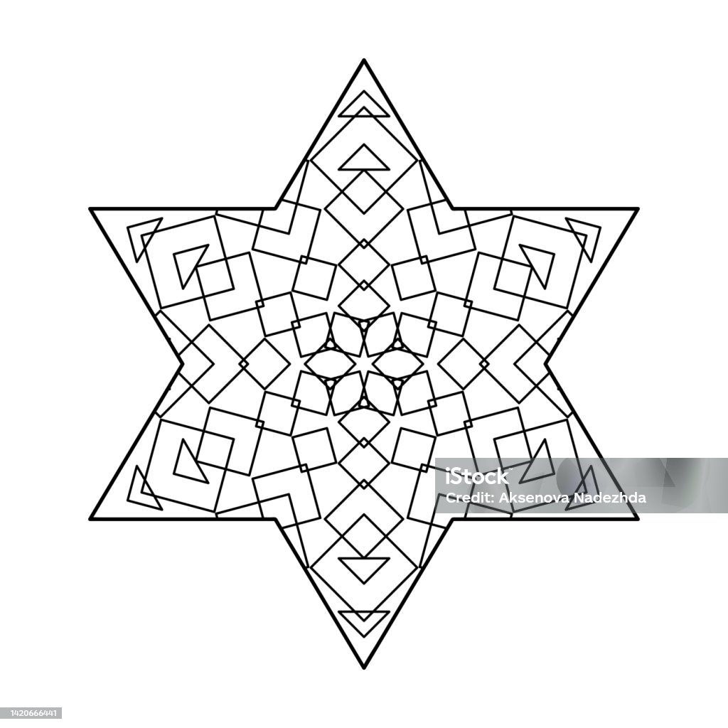 Star coloring pages stock illustration