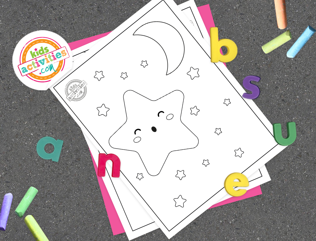 Bright happy star coloring pages for kids kids activities blog