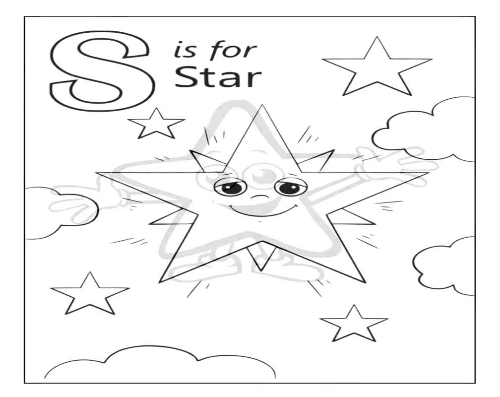 Printable stars coloring pages for kids and adults pages instant digital download pdf printable cute star coloring sheets