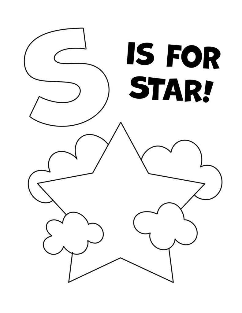 Free star coloring pages for kids â the hollydog blog