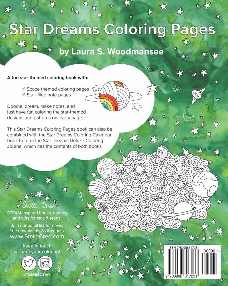 Star dreams coloring pages woodmansee laura s books