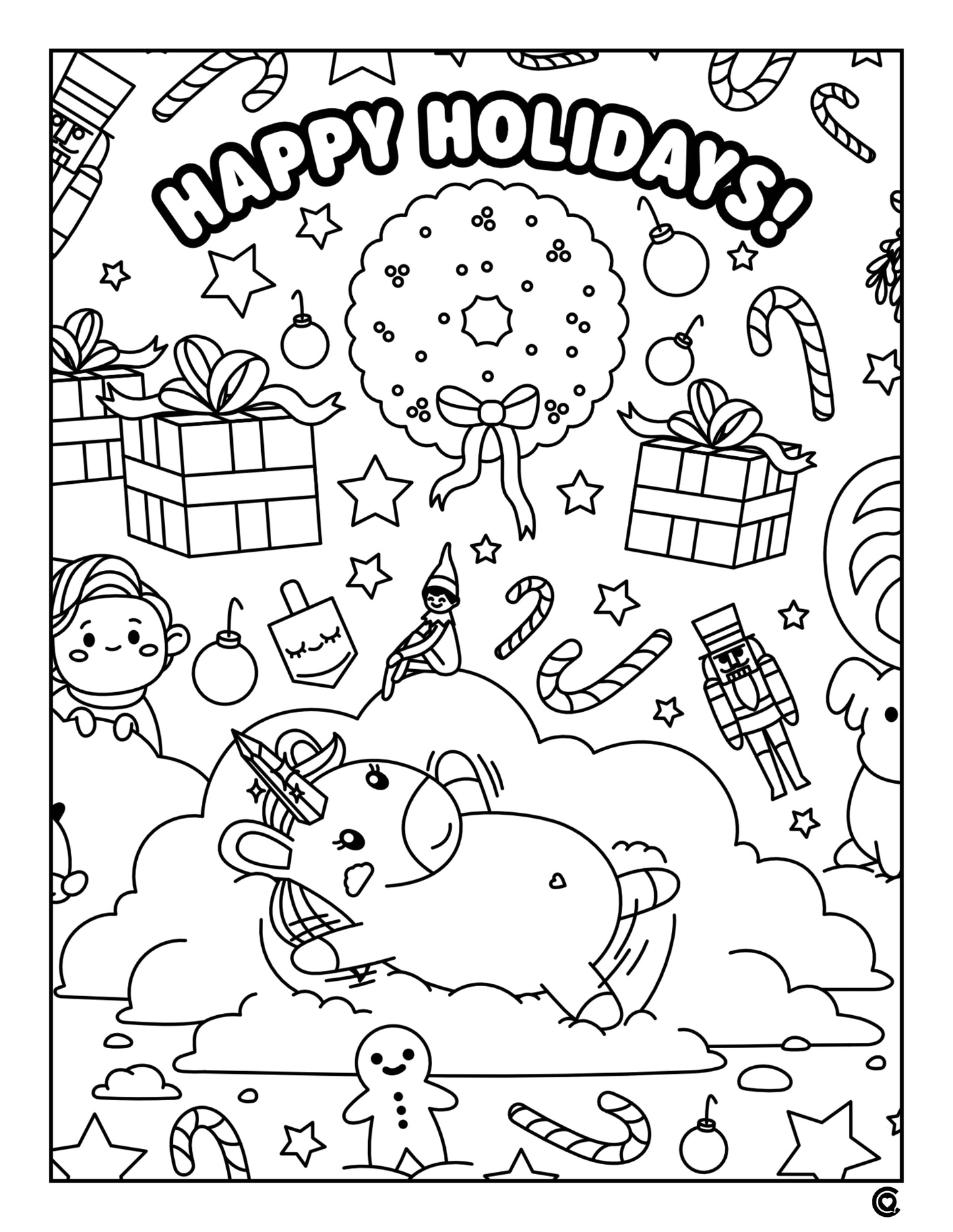 Holiday coloring page