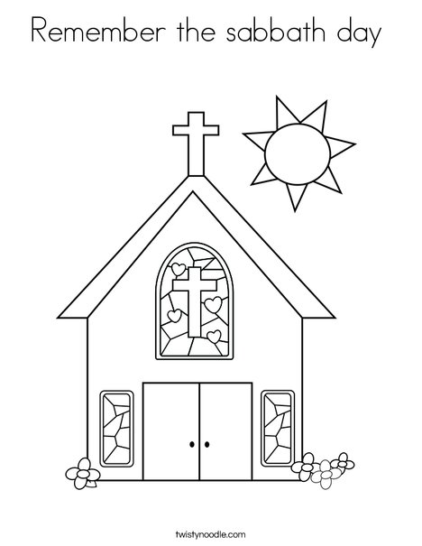 Remember the sabbath day coloring page