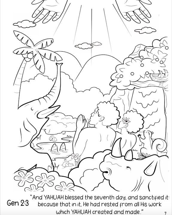 Sabbath rest sabbath rest childrens bible bible coloring