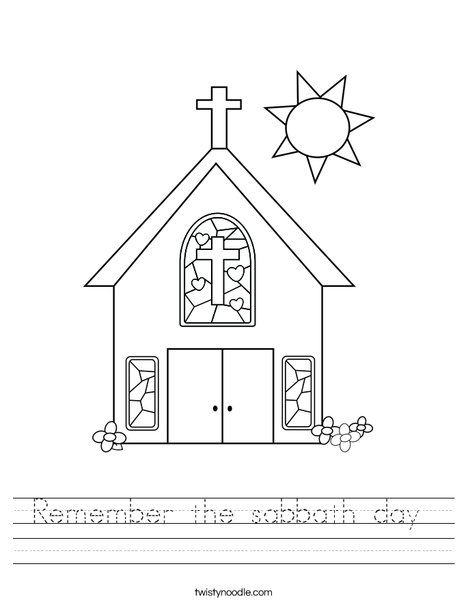 Remember the sabbath day worksheet