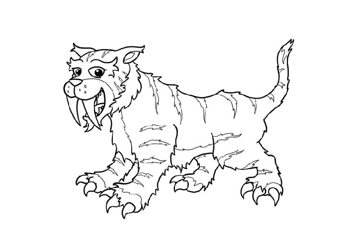 Sabertooth tiger coloring pages