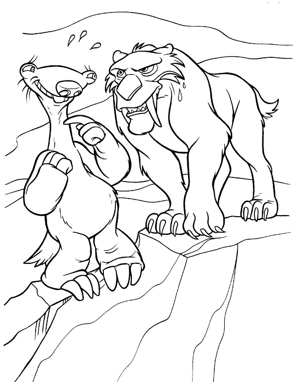 Kids under ice age coloring pages