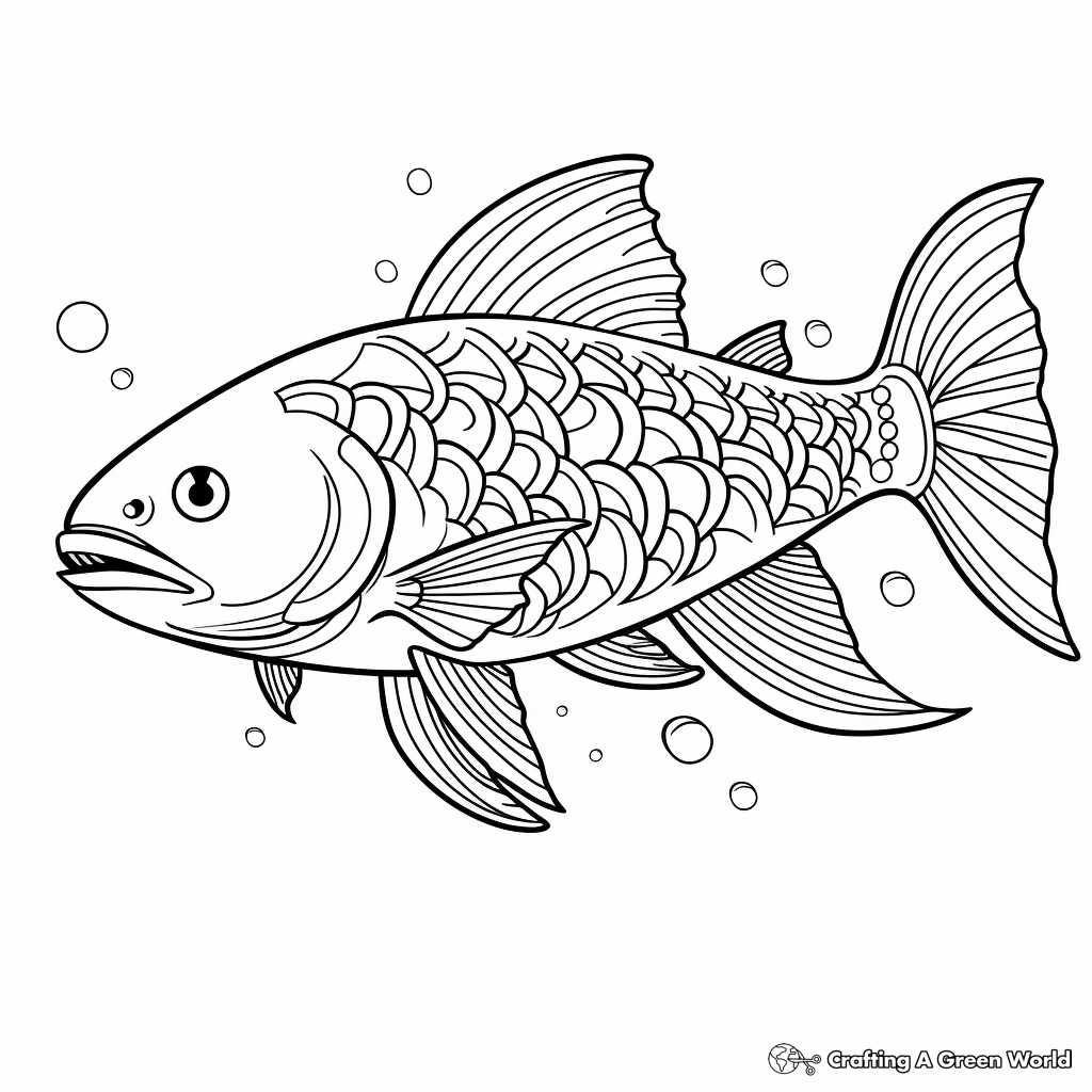 Salmon coloring pages