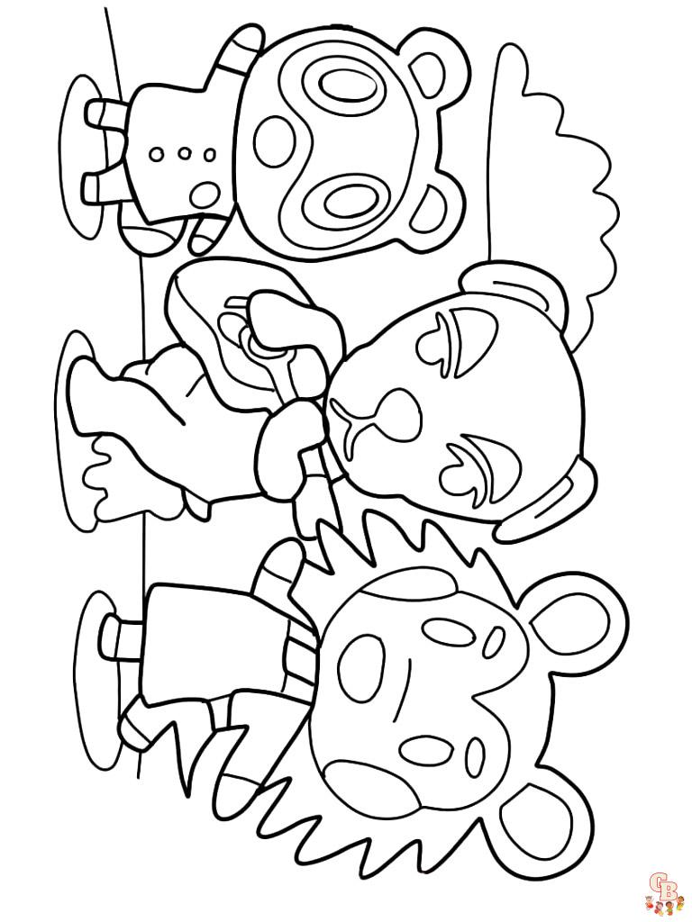 Animal crossing coloring pages