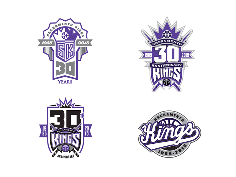 Sacramento kings th anniversary logos by brandon meier on