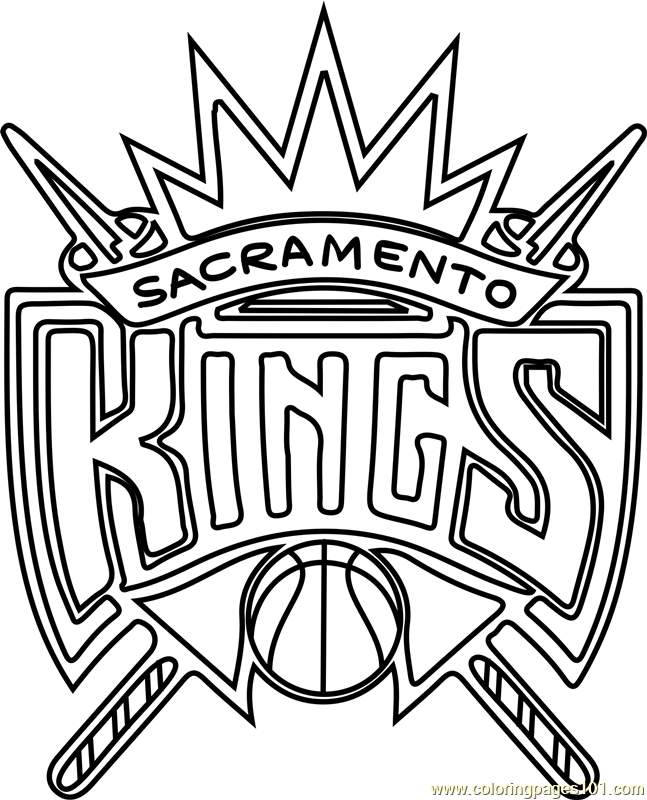 Sacramento kings coloring page for kids