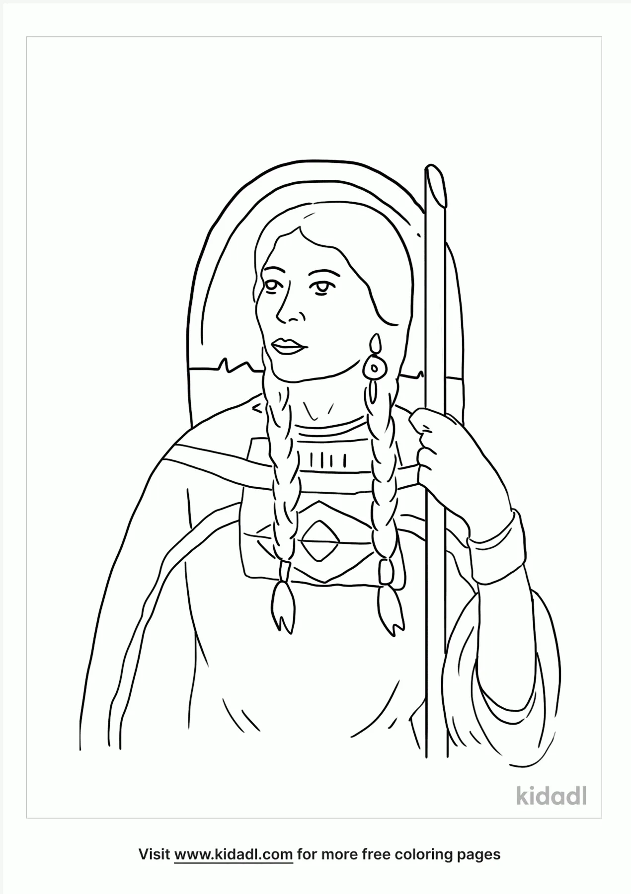 Free sacagawea coloring page coloring page printables