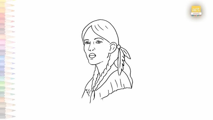 How to draw sacagawea