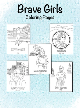 Coloring pages sacagawea anne ruby malala scout by kara dixon