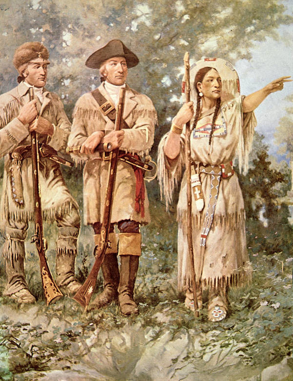 Lewis and clark with sacagawea art print by edgar samuel paxson