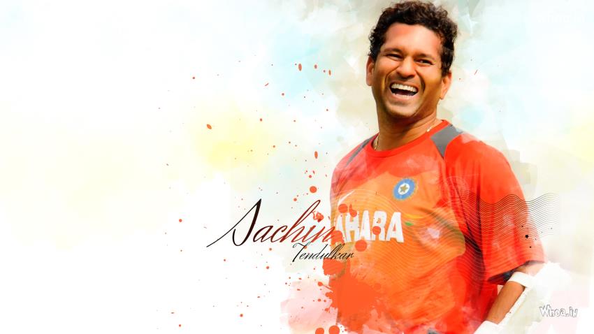 Sach tendulkar orange hd wallpaper