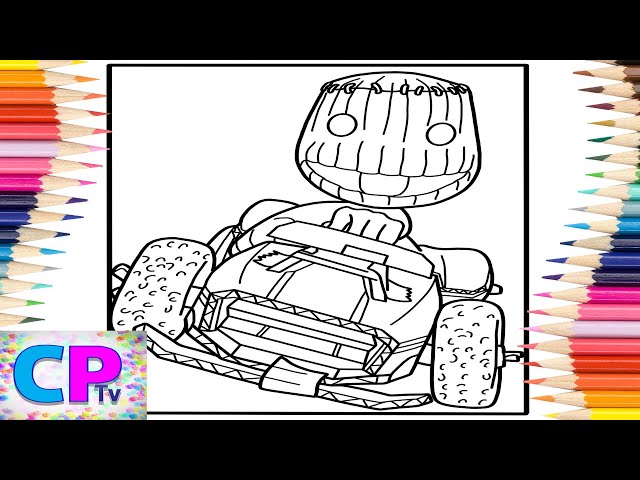 Little big planet karting coloring pagessackboyelektronomia