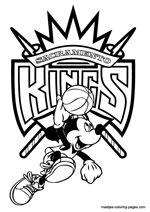 Sacramento kings nba coloring pages