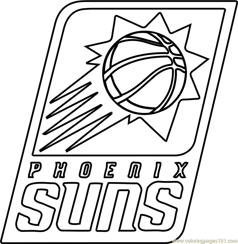 Phoenix suns coloring page for kids