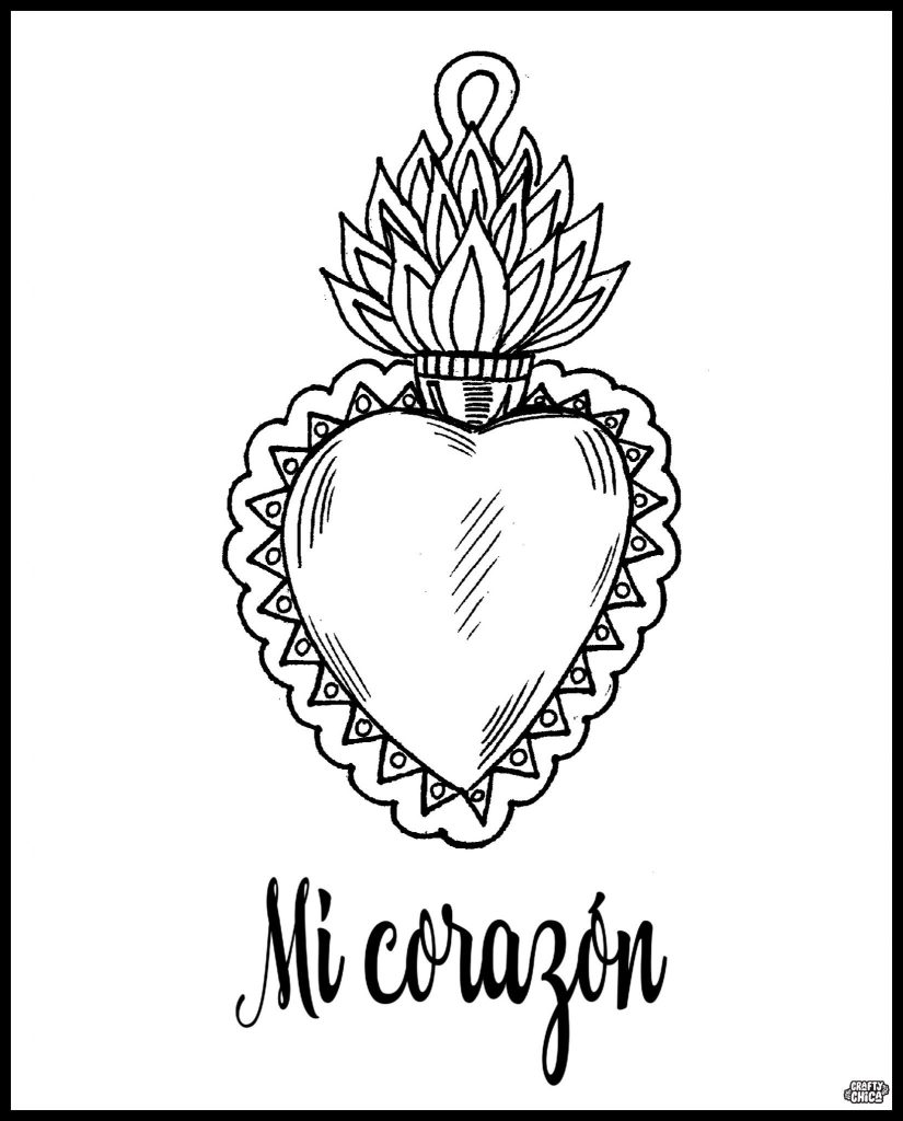 Free valentine corazãn coloring pages