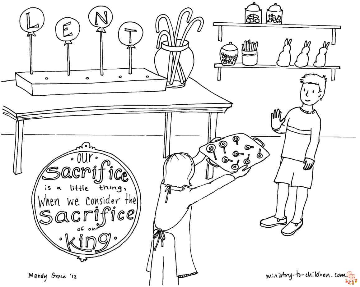 Free lent coloring pages for kids