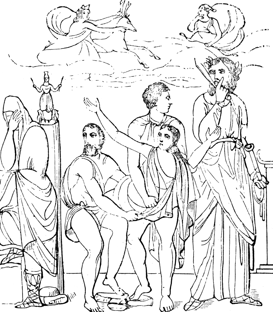 Sacrifice of iphigenia clipart