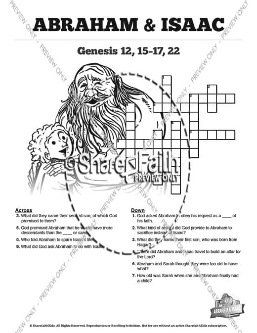 Abraham and isaac sunday school coloring pages for kids â