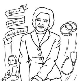 Saint coloring pages liz michalski