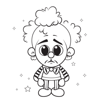 Sad clown outline png transparent images free download vector files