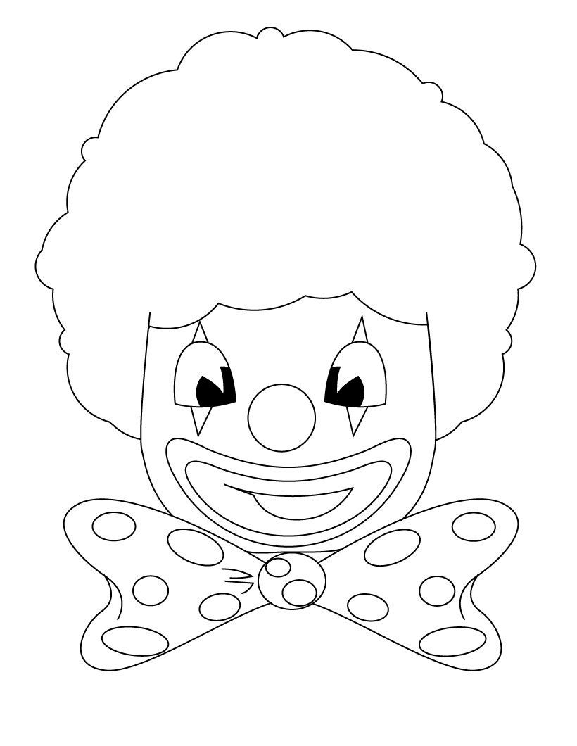 Free printable clown coloring pages for kids